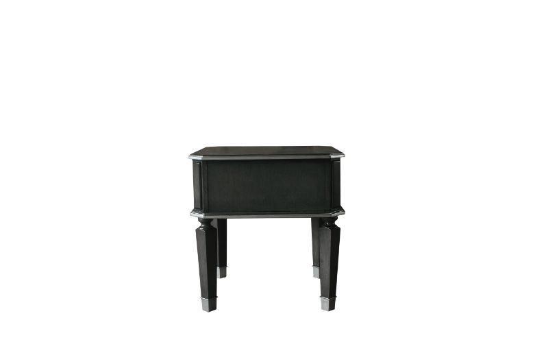 ACME House Beatrice Charcoal & Light Gray End Table Model 88817