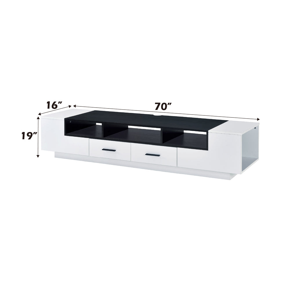 ACME Armour White & Black TV Stand Model 91275