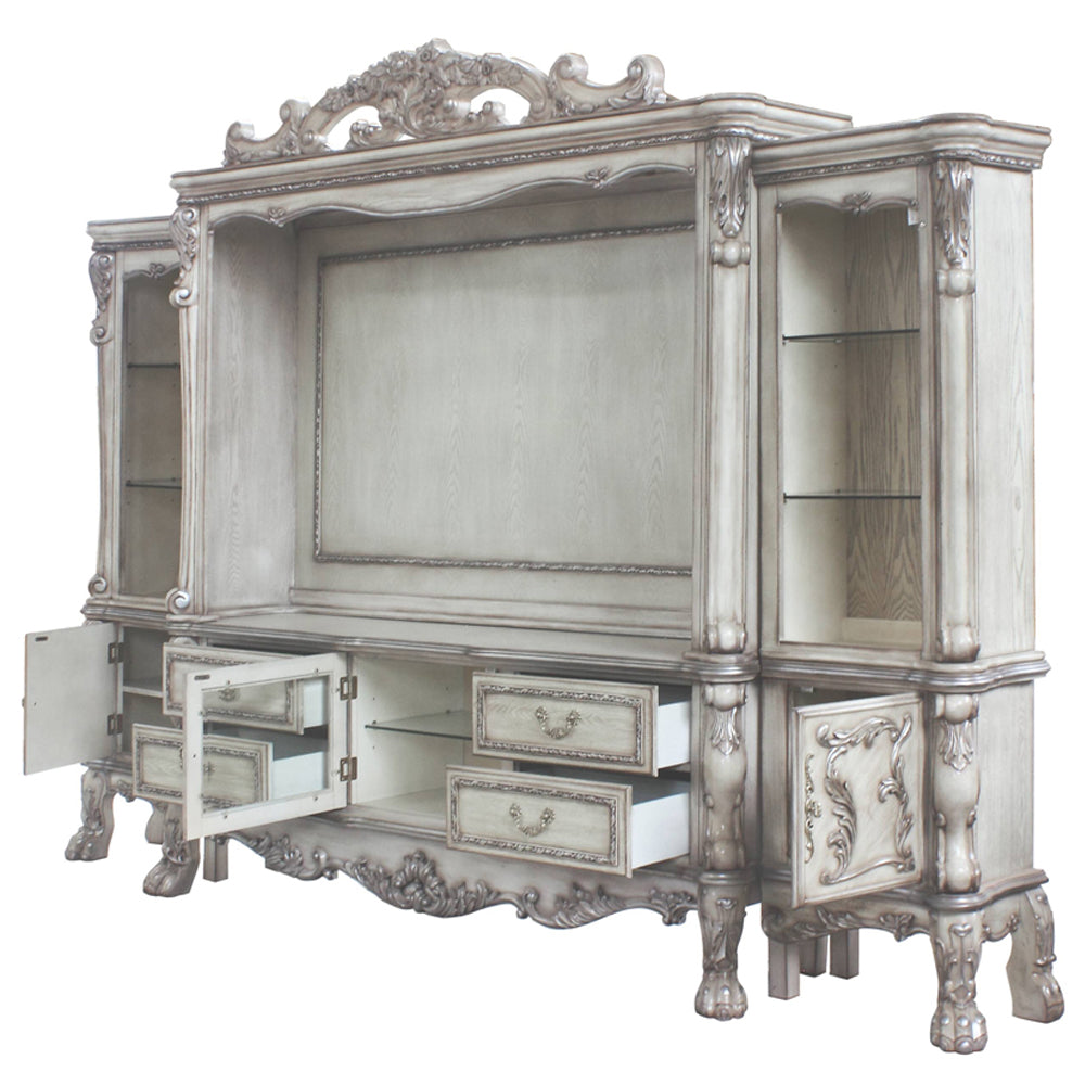 ACME Dresden Vintage Bone White Entertainment Center Model 91470