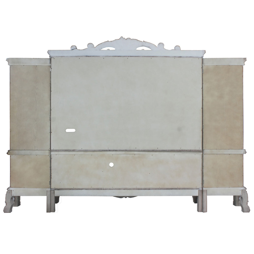 ACME Dresden Vintage Bone White Entertainment Center Model 91470