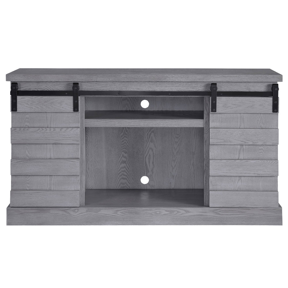 ACME Amrita Gray Oak TV Stand with Fireplace (Include 91617FIR) Model 91616