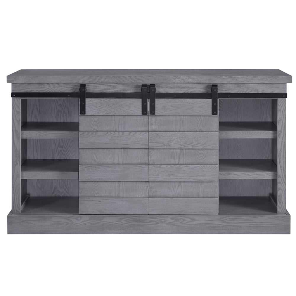 ACME Amrita Gray Oak TV Stand with Fireplace (Include 91617FIR) Model 91616