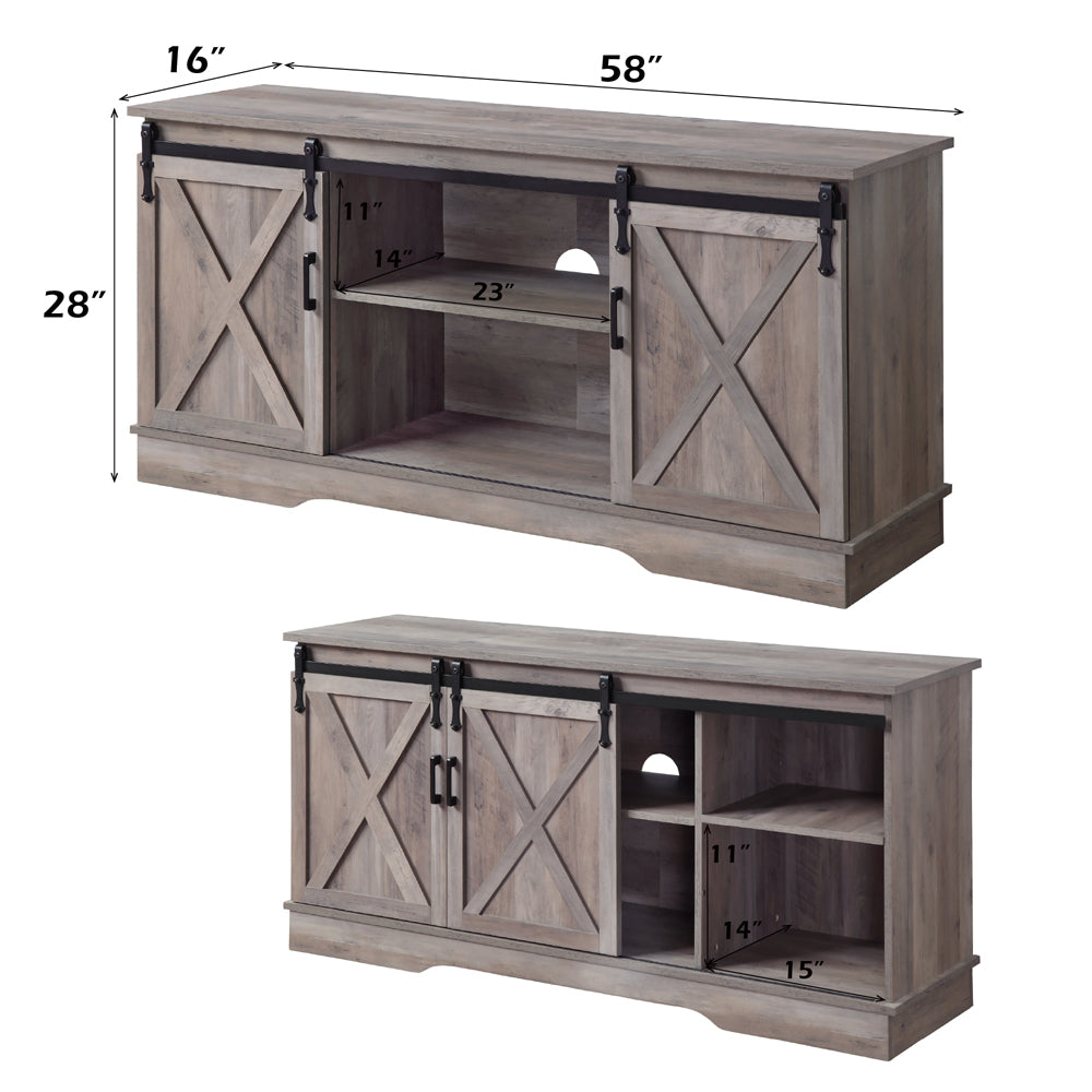 ACME Bennet Gray TV Stand Model 91855