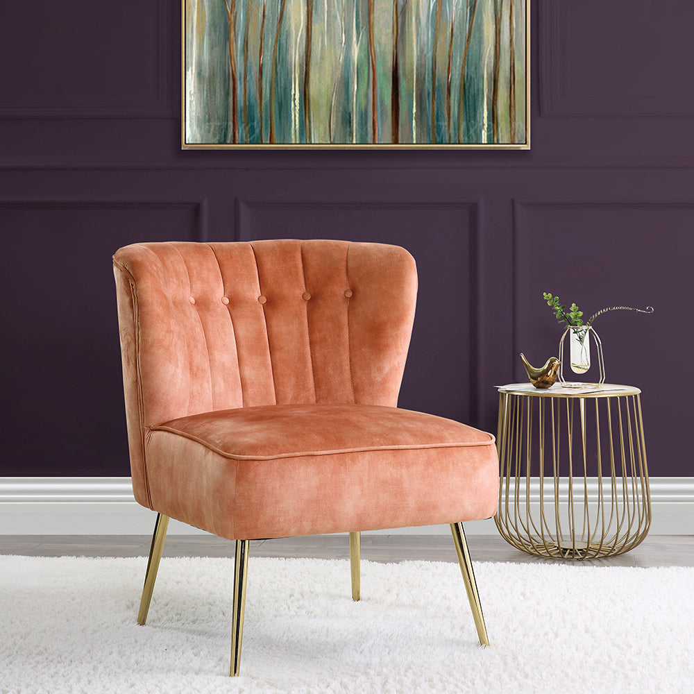 ACME Sambell Burnt Orange Velvet Accent Chair Model AC00126