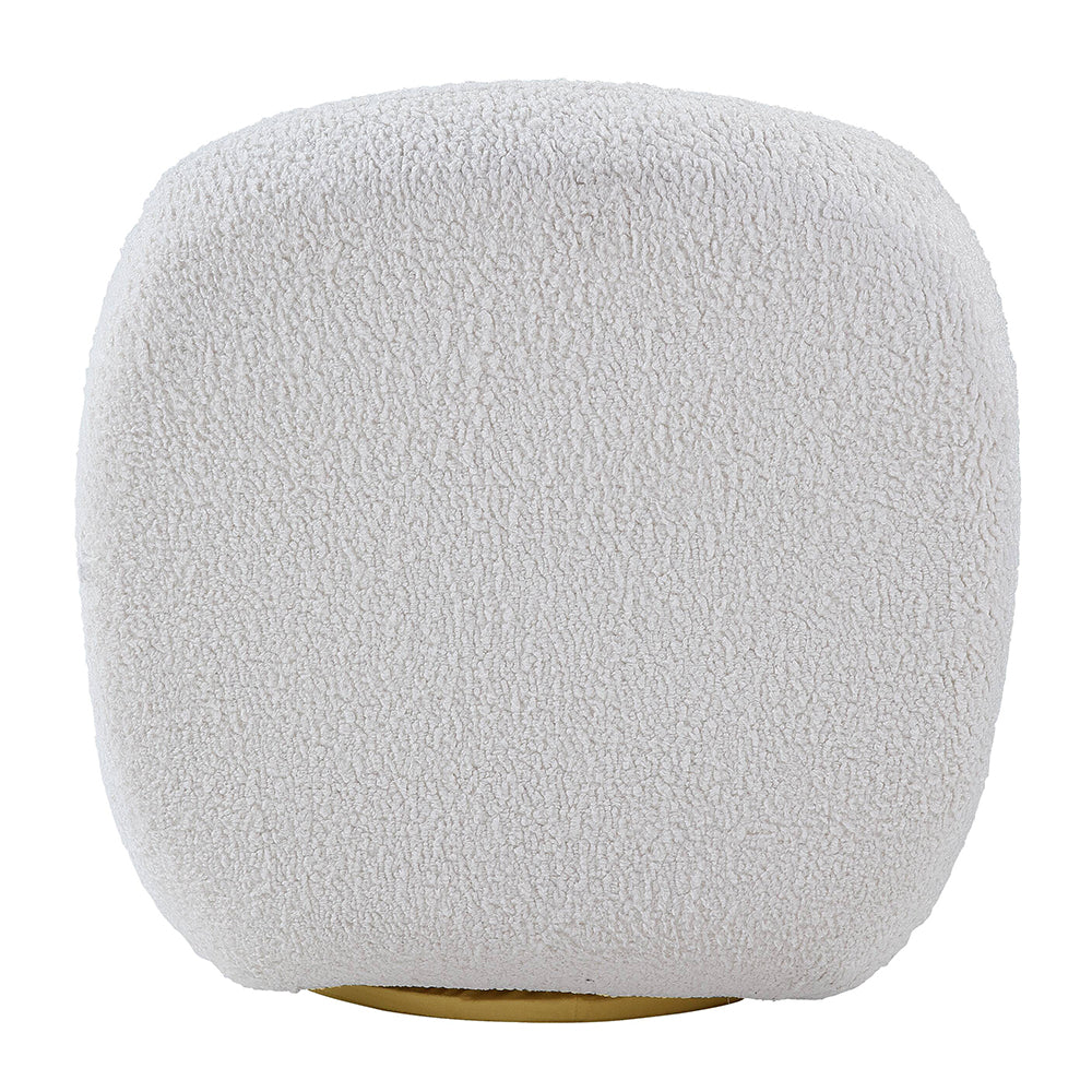 ACME Yedaid White Teddy Sherpa Accent Chair with Swivel Model AC00231