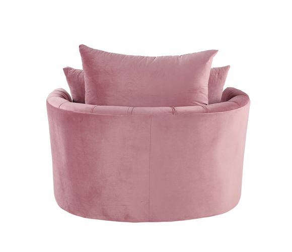 ACME Zunyas Pink Velvet Accent Chair with Swivel Model AC00291