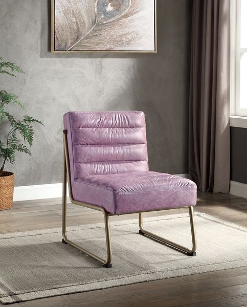 ACME Loria Wisteria Top Grain Leather Accent Chair Model AC00657