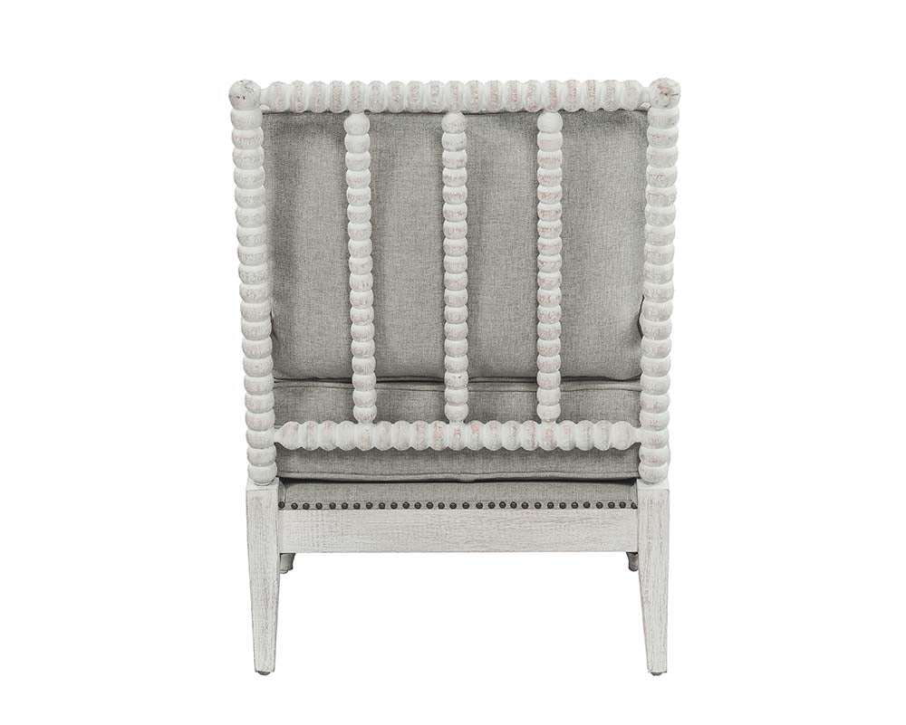 ACME Saraid Gray Linen & Light Oak Accent Chair Model AC01164