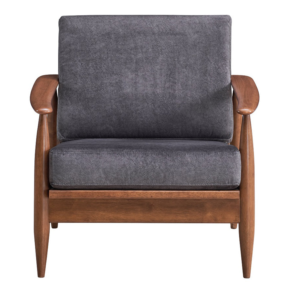 ACME Alisa Charcoal Fabric & Brown Accent Chair Model AC02377