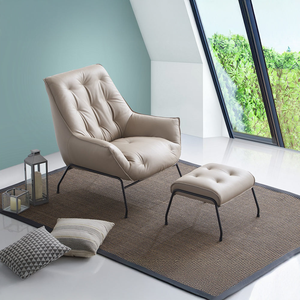 ACME Zusa Khaki Top Grain Leather Accent Chair Model AC02381