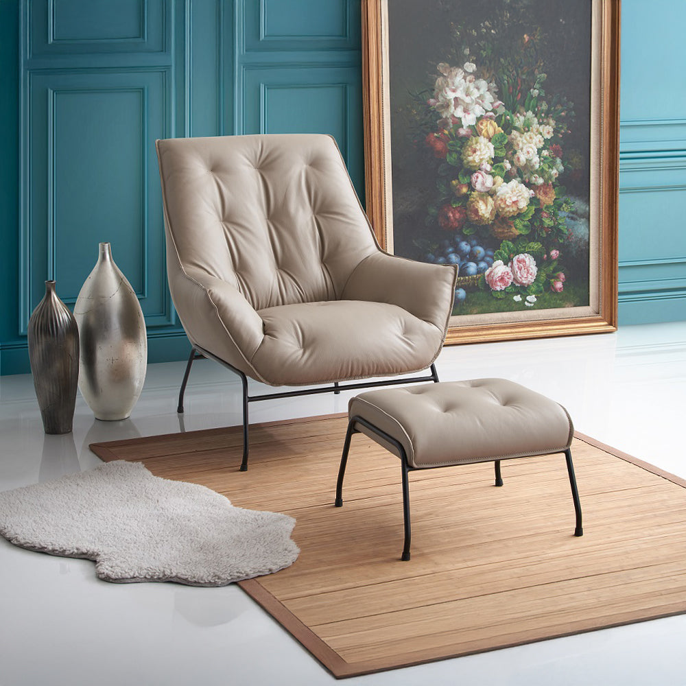 ACME Zusa Khaki Top Grain Leather Accent Chair Model AC02381