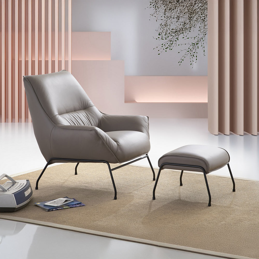 ACME Jabel Khaki Top Grain Leather Accent Chair Model AC02385