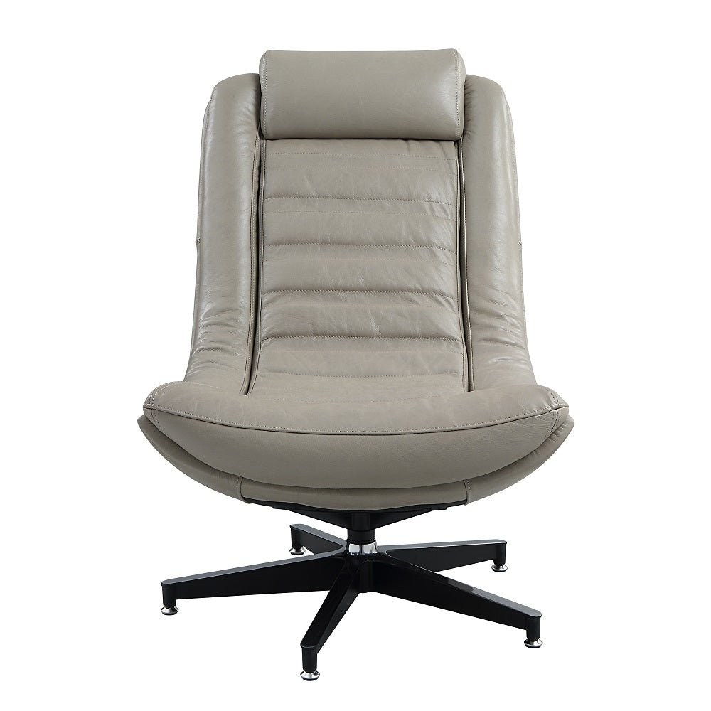 ACME Piran Twilight Top Grain Leather Accent Chair with Swivel Model AC02584