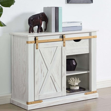 Furniture of America Bacerra Antique White/Gold Rustic Sofa Table Model CM4018WH-S