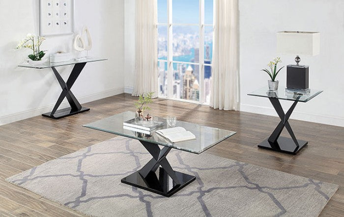 Furniture of America Xanthus Black Contemporary End Table Model CM4191BK-E-TABLE
