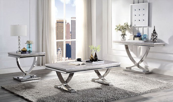 Furniture of America Wettingen Chrome Glam Coffee Table Model CM4285C-TABLE