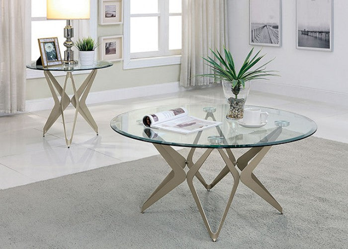 Furniture of America Alvise Champagne Contemporary Coffee Table Model CM4377C-TABLE