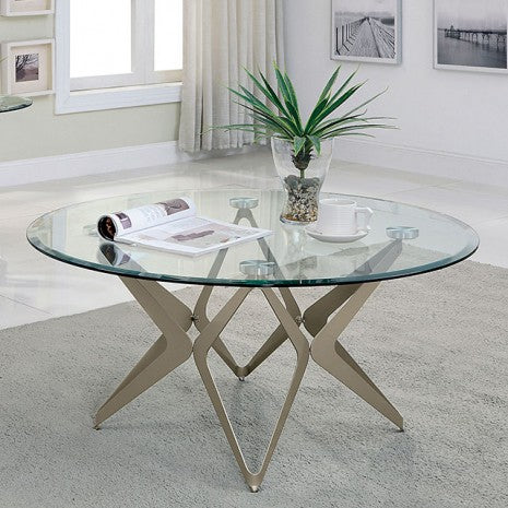 Furniture of America Alvise Champagne Contemporary Coffee Table Model CM4377C-TABLE