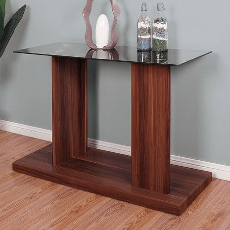 Furniture of America Mannedorf Black/Dark Walnut Contemporary Sofa Table Model CM4567A-S