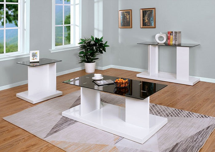 Furniture of America Mannedorf Black/White Contemporary Coffee Table Model CM4567WH-C