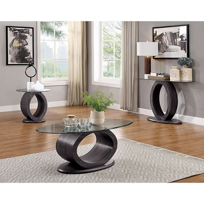 Furniture of America Lodia Gray Contemporary End Table Model CM4825GY-E-PK