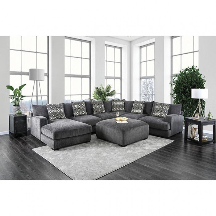 Furniture of America Kaylee Gray Contemporary Ottoman Model CM6587-OT