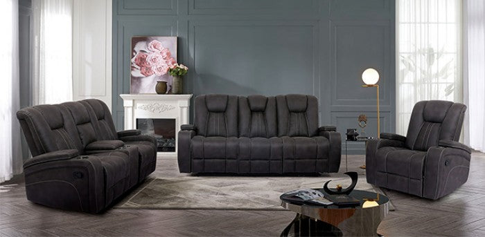 Furniture of America Amirah Dark Gray Transitional Glider Recliner Model CM9903-CH