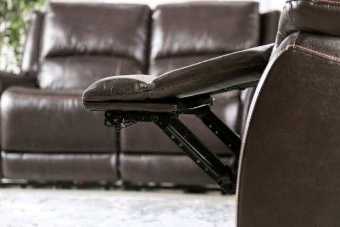 Furniture of America Gorgius Espresso Transitional Power Recliner Model CM9910ES-CH-PM