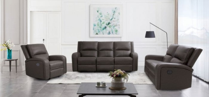 Furniture of America Vasilios Gray Transitional Power Recliner Model CM9914GY-CH-PM