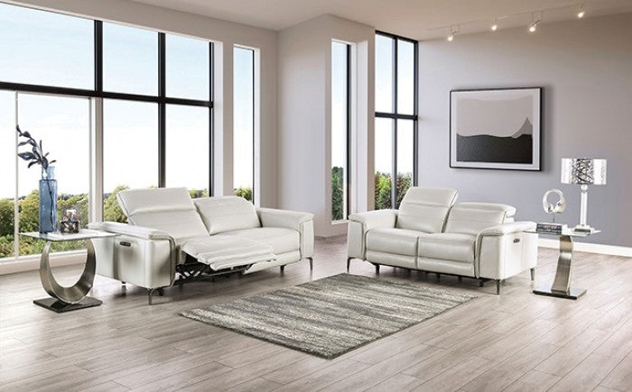 Furniture of America Ascona Light Taupe Contemporary Power Recliner Model CM9927FG-CH-PM