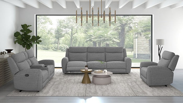 Furniture of America Antonius Gray Contemporary Manual Recliner Model CM9985GY-CH-M