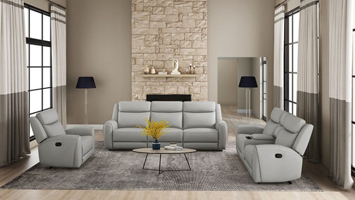 Furniture of America Jacobus Light Gray Transitional Manual Recliner Model CM9986LG-CH-M