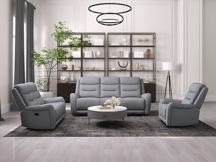 Furniture of America Matthias Gray Transitional Manual Recliner Model CM9987GY-CH-M