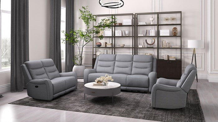 Furniture of America Matthias Gray Transitional Manual Recliner Model CM9987GY-CH-M