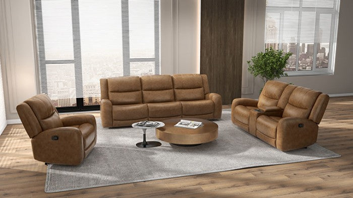 Furniture of America Leolinus Brown Transitional Manual Recliner Model CM9989BR-CH-M
