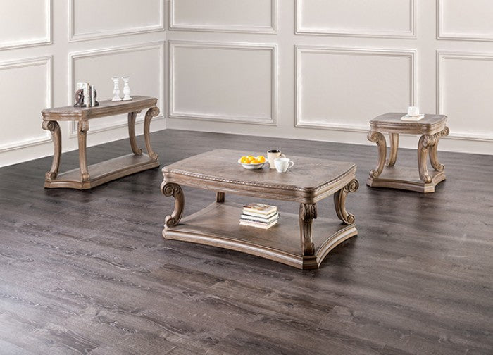 Furniture of America Seven Oaks Weathered Oak Traditional Sofa Table Model FM4518AK-S