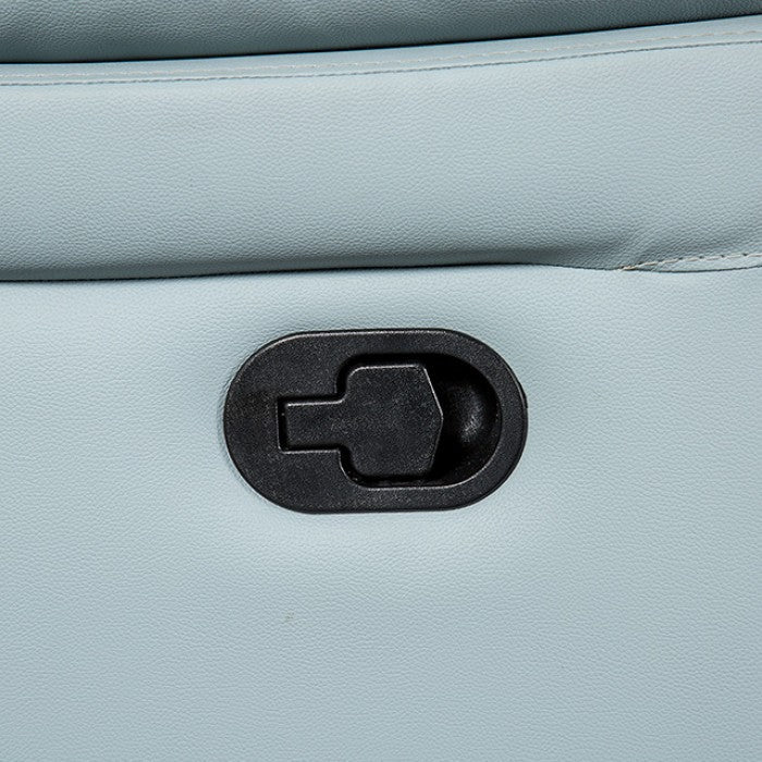 Furniture of America Glarus Powder Blue Transitional Recliner Chair Model FM69003BL-CH-M