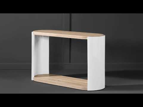 ACME Zoma White High Gloss & Oak Coffee Table Model LV02414
