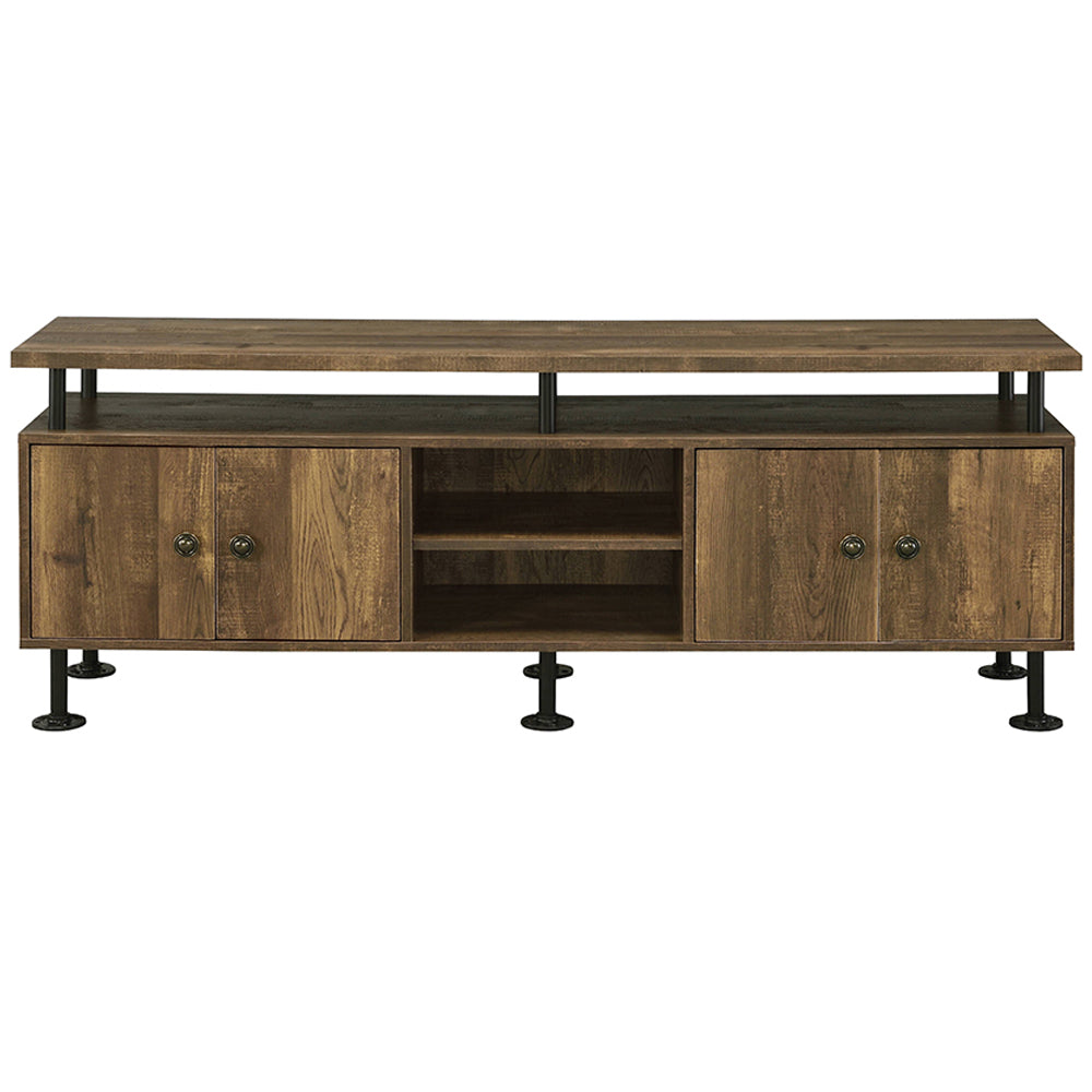 ACME Ensata II Rustic Oak & Black TV Stand Model LV00142