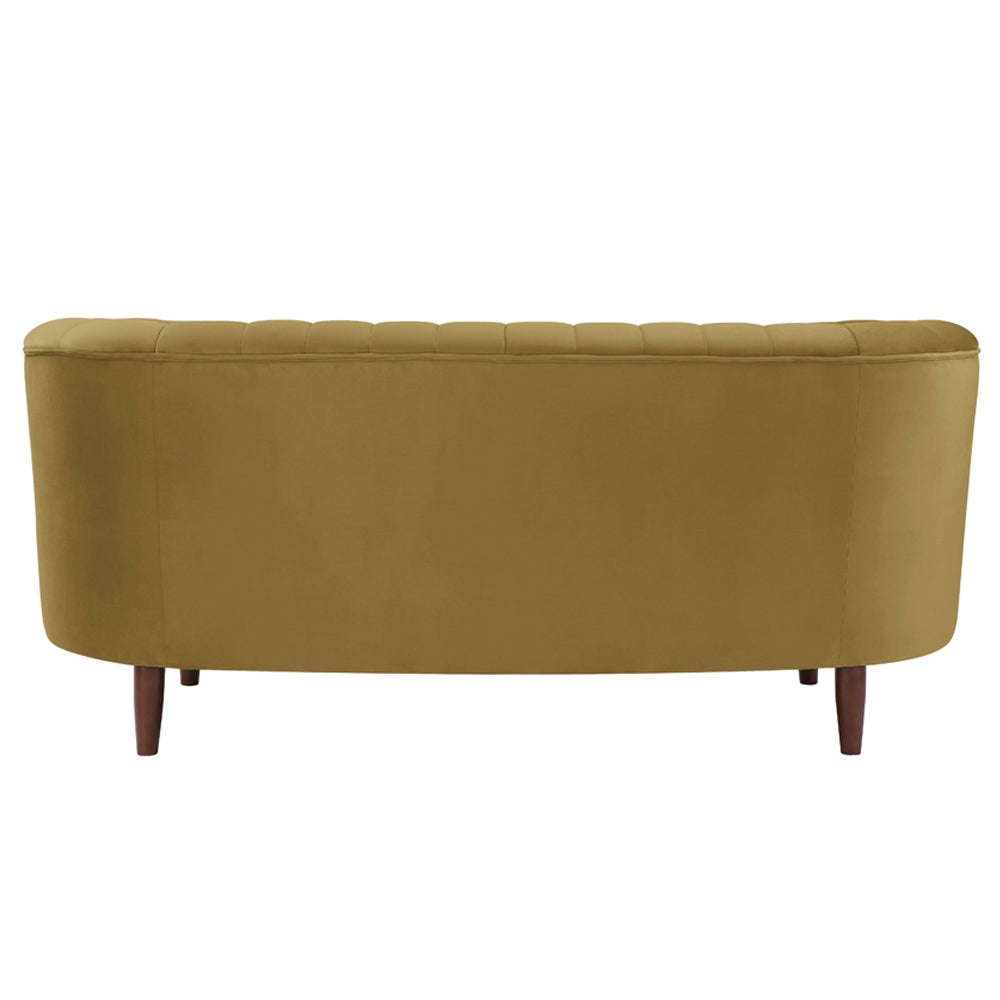 ACME Millephri Olive Yellow Velvet Loveseat Model LV00164