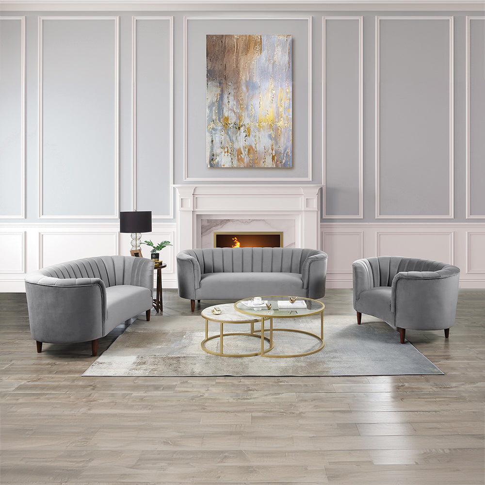 ACME Millephri Gray Velvet Sofa Model LV00166