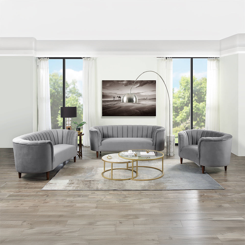 ACME Millephri Gray Velvet Sofa Model LV00166