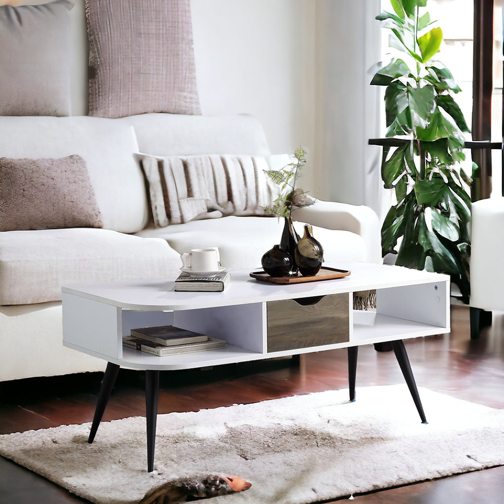 ACME Halima White & Black Coffee Table Model LV00322