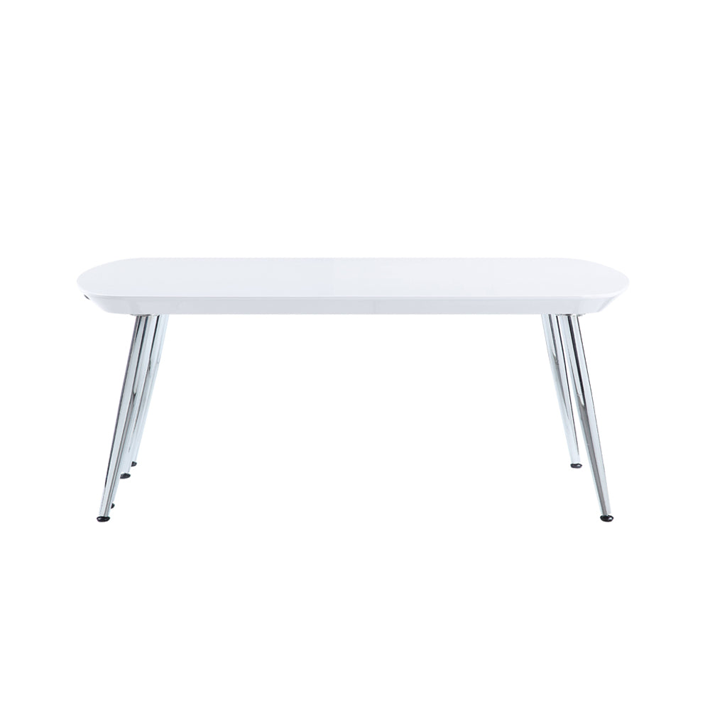 ACME Patina White & Chrome Coffee Table Model LV00363