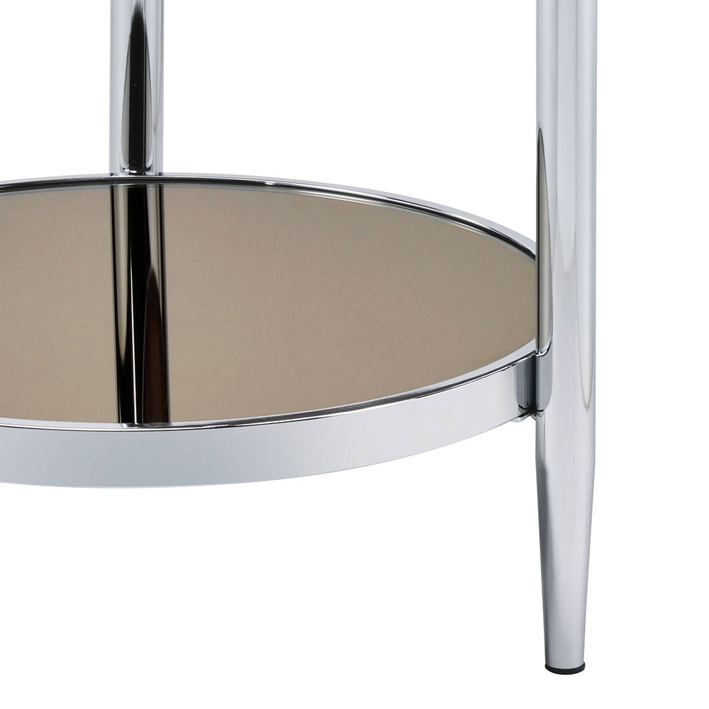 ACME Abbe Glass & Chrome Coffee Table Model LV00572