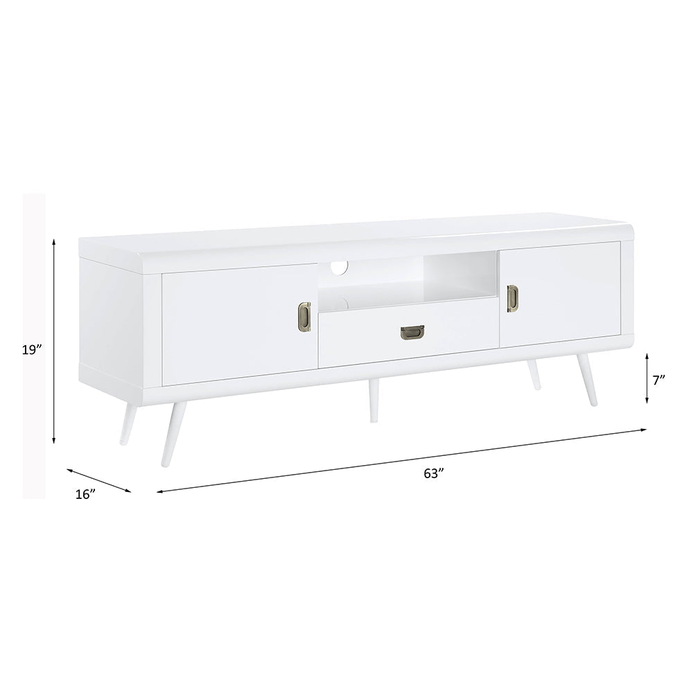 ACME Pagan White High Gloss TV Stand Model LV00745