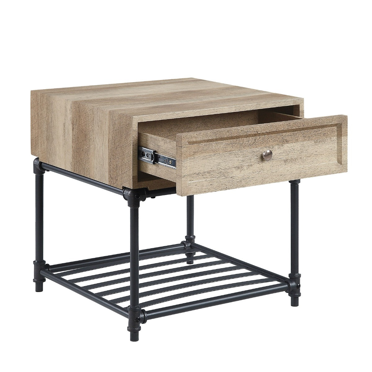 ACME Brantley Oak & Sandy Black End Table Model LV00749