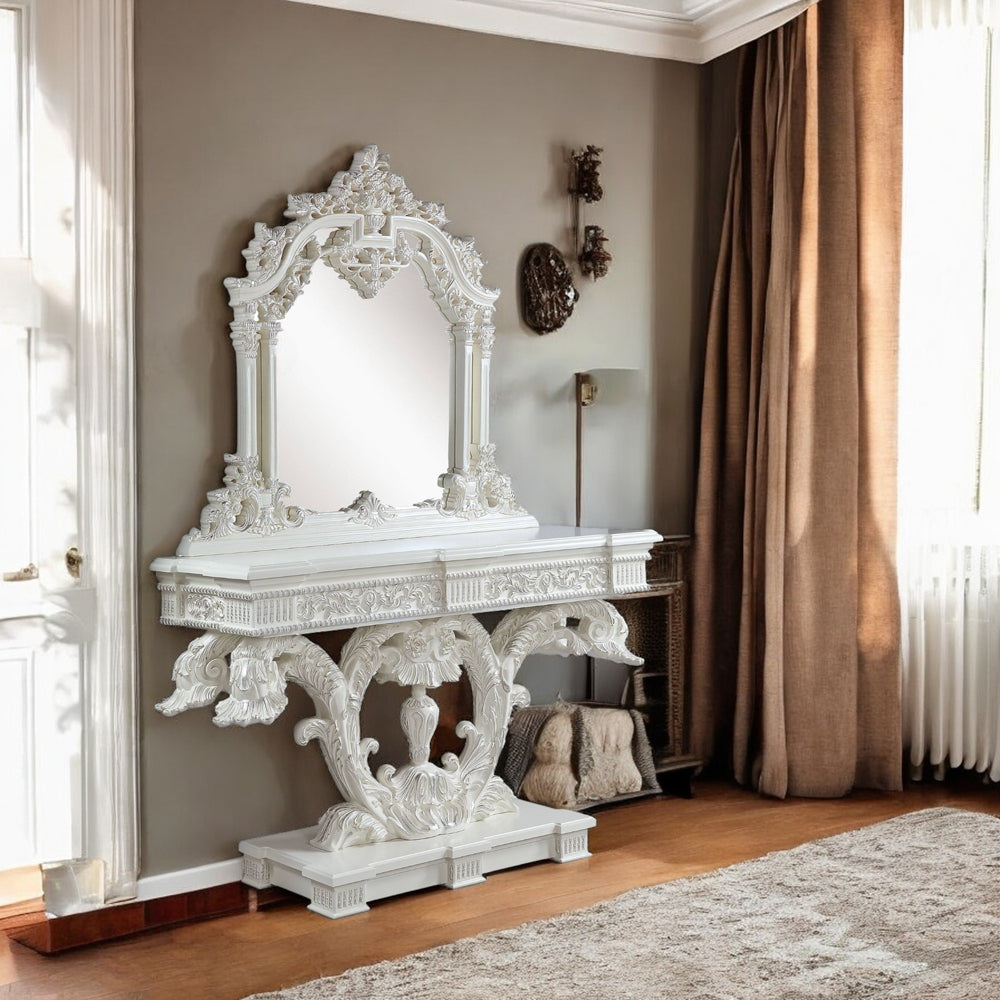 ACME Vanaheim Antique White Sofa Table Model LV00802