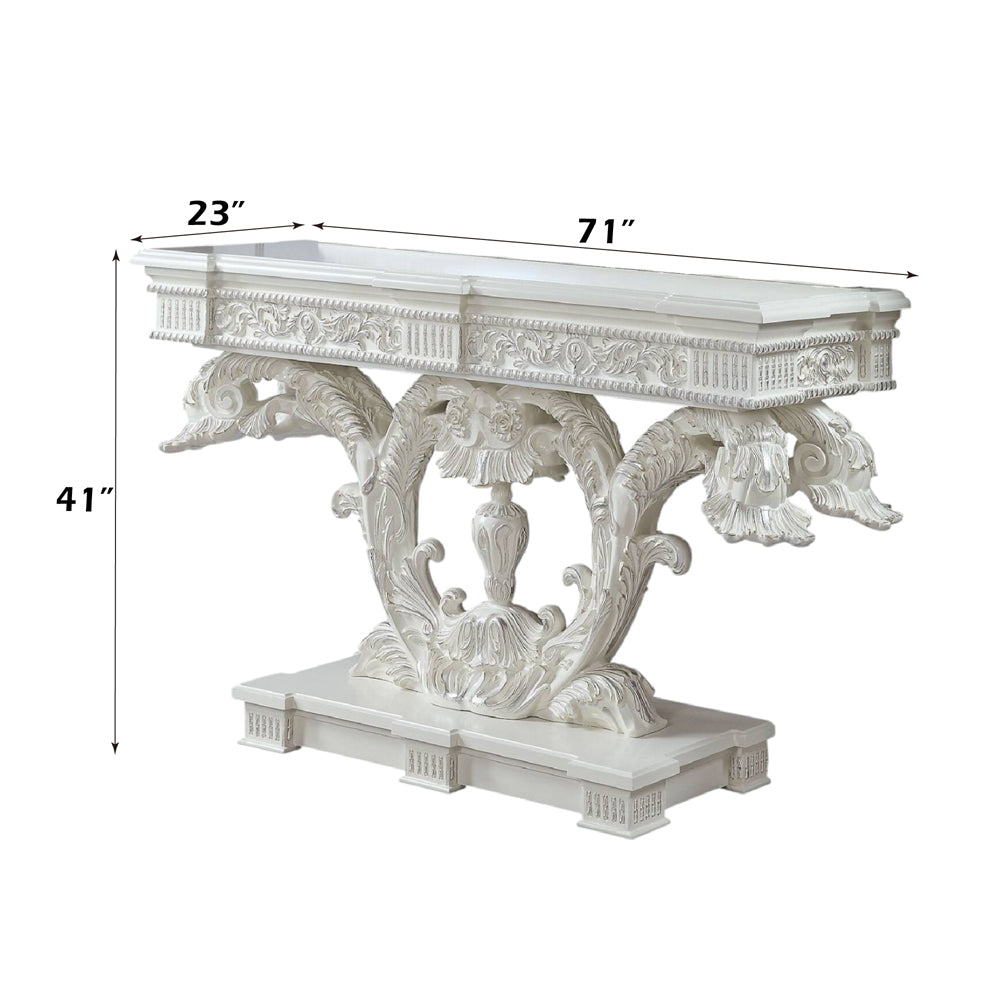 ACME Vanaheim Antique White Sofa Table Model LV00802