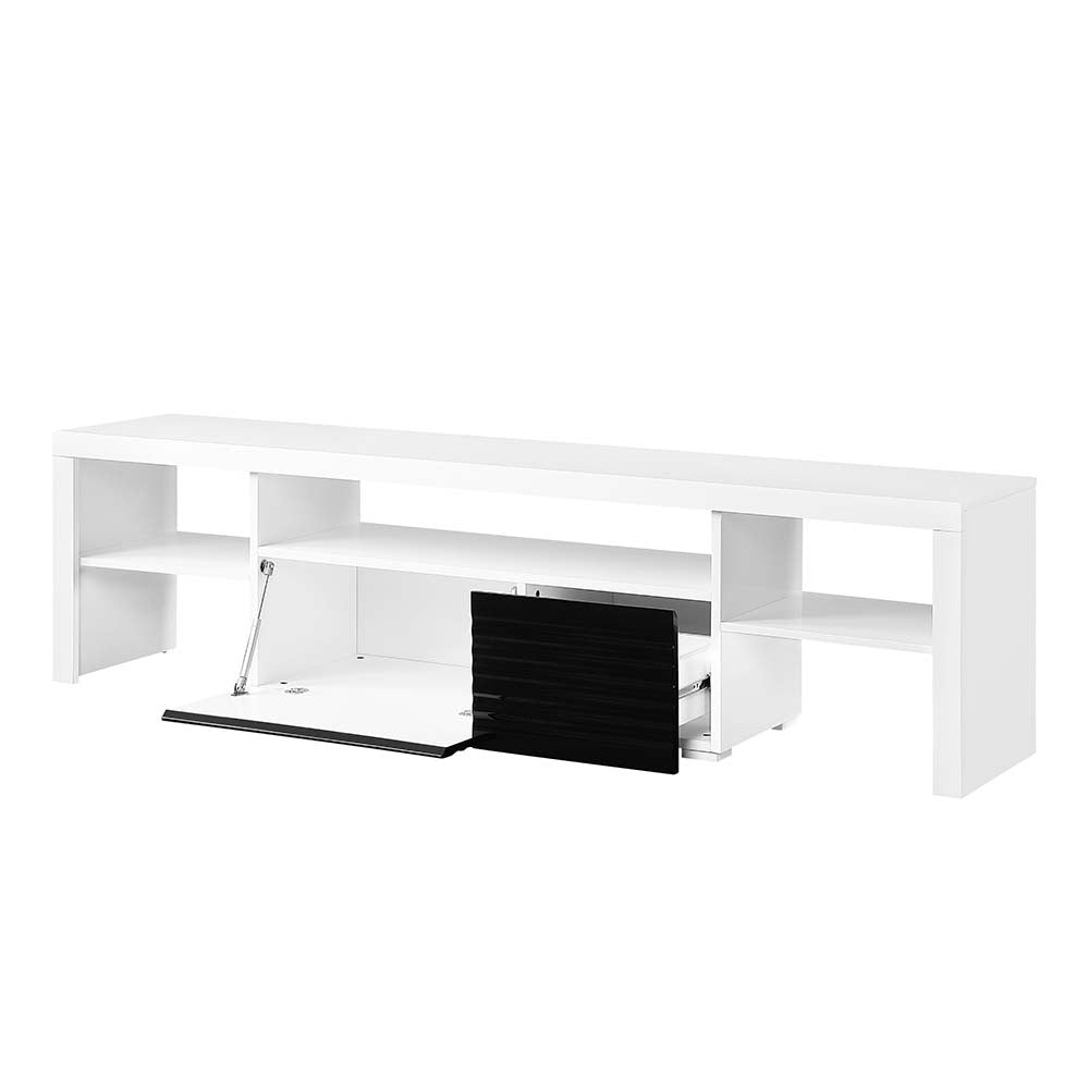 ACME Buck II White & Black High Gloss TV Stand Model LV00998